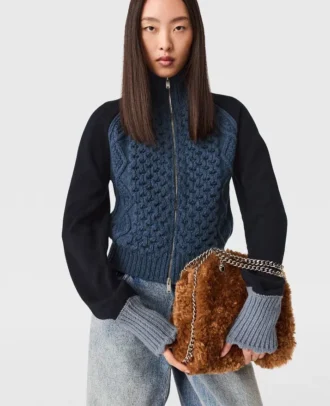 Bomber in maglia ibrida