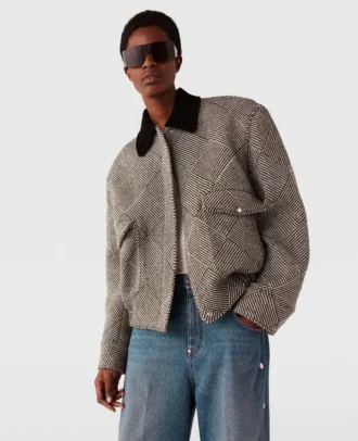 Bomber oversize in tweed