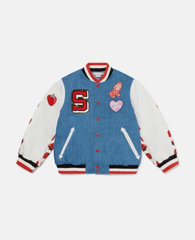 Bomber Varsity con grafica iniziale Bomber Varsity con grafica iniziale