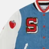 Bomber Varsity con grafica iniziale Bomber Varsity con grafica iniziale