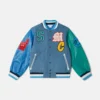 Bomber Varsity con iniziali del marchio ricamate Bomber Varsity con iniziali del marchio ricamate