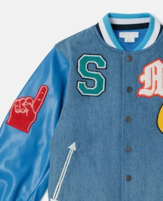 Bomber Varsity con iniziali del marchio ricamate