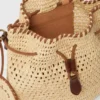 Borsa a secchiello Falabella in rafia lavorata all’uncinetto Borsa a secchiello Falabella in rafia lavorata all’uncinetto