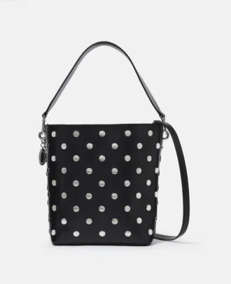 Borsa a secchiello grande con borchie Frayme