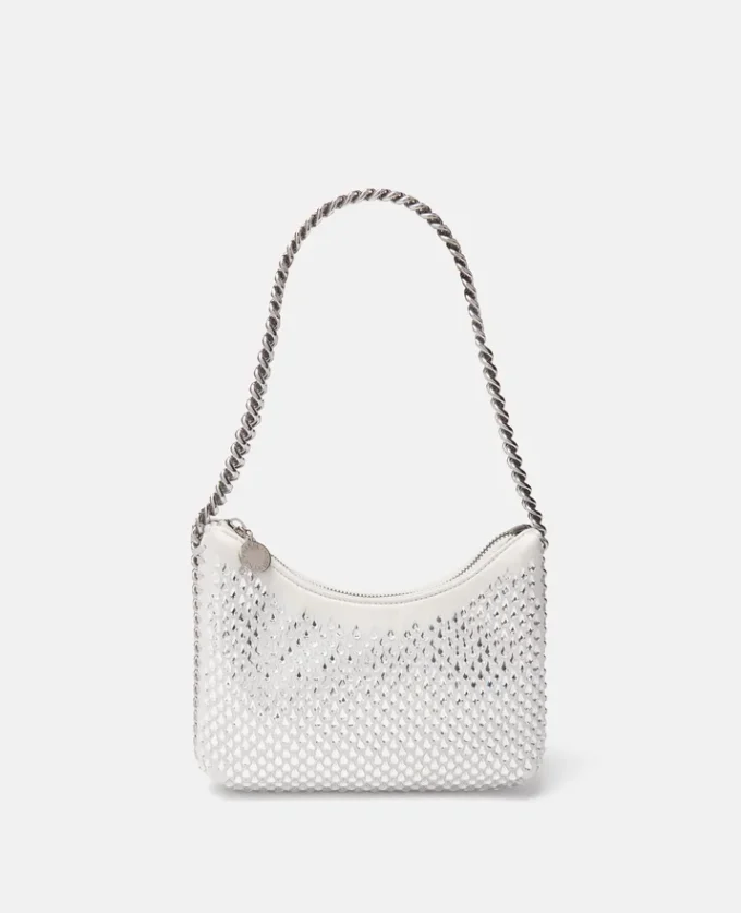 Borsa a tracolla con cerniera Falabella Crystal Hotfix Borsa a tracolla con cerniera Falabella Crystal Hotfix