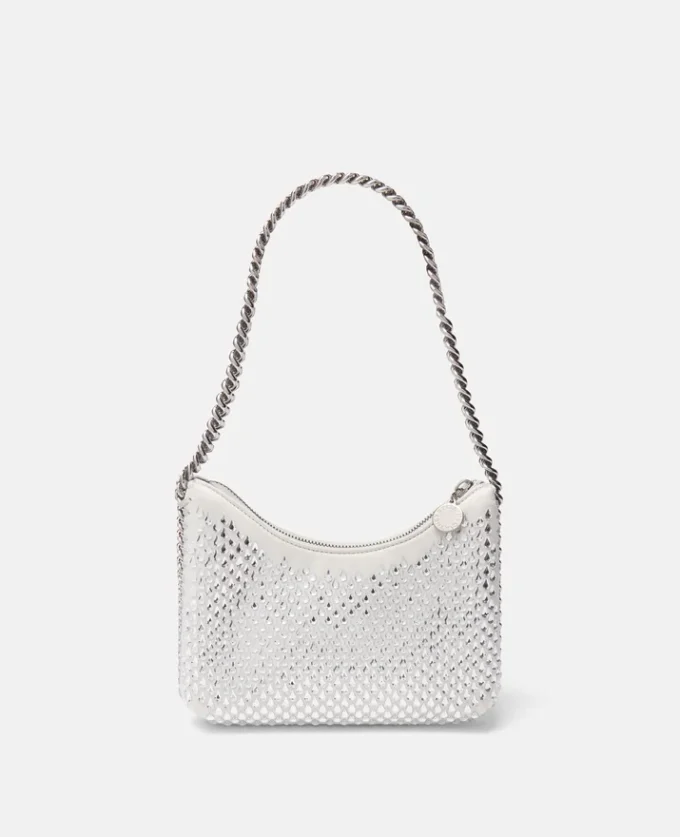 Borsa a tracolla con cerniera Falabella Crystal Hotfix Borsa a tracolla con cerniera Falabella Crystal Hotfix