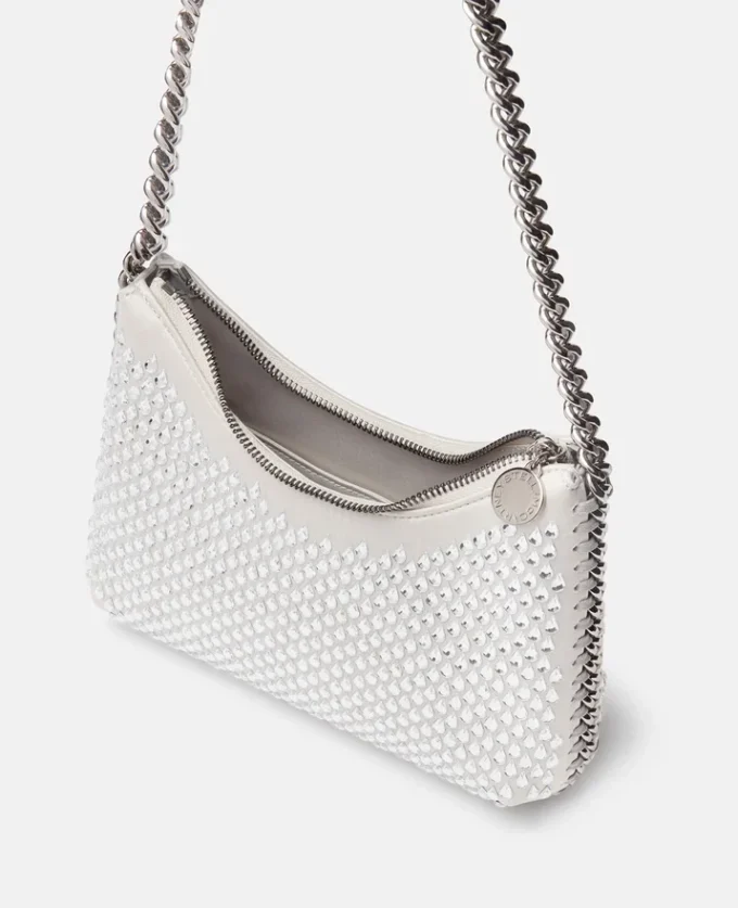 Borsa a tracolla con cerniera Falabella Crystal Hotfix Borsa a tracolla con cerniera Falabella Crystal Hotfix
