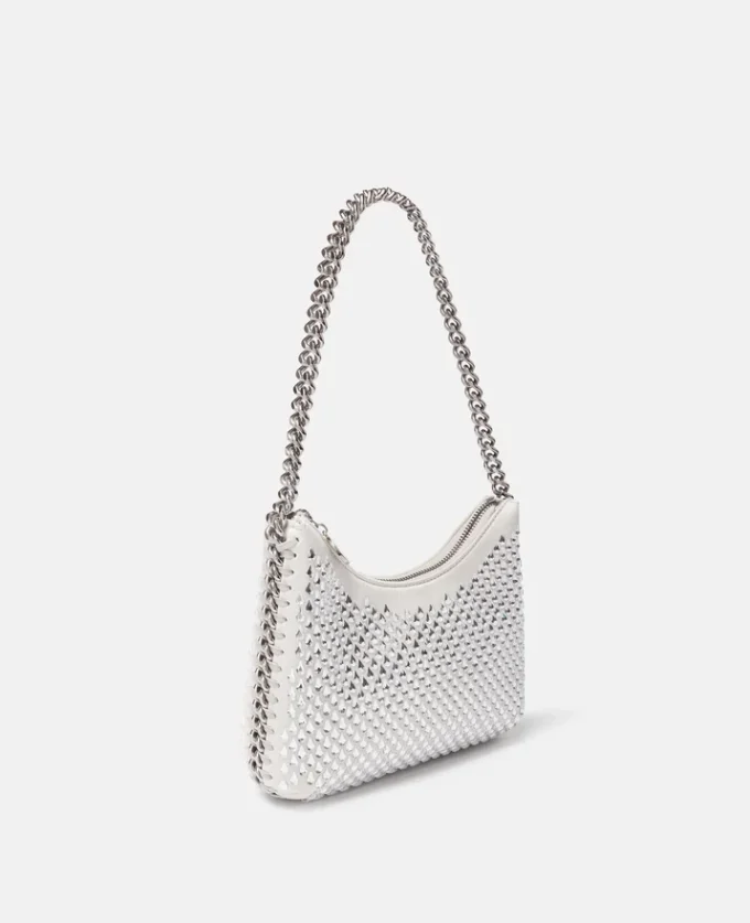 Borsa a tracolla con cerniera Falabella Crystal Hotfix Borsa a tracolla con cerniera Falabella Crystal Hotfix