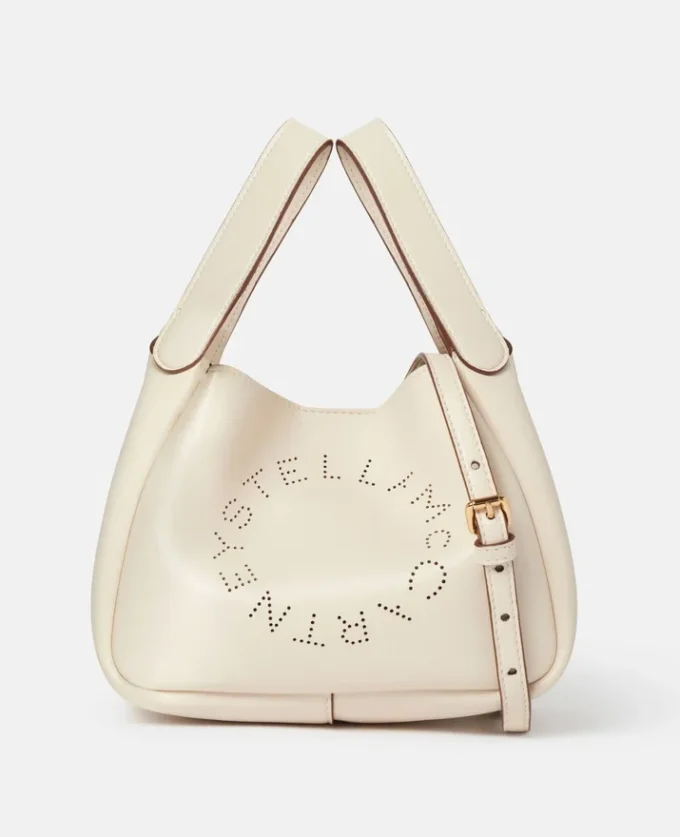 Borsa a tracolla con doppio manico e logo Borsa a tracolla con doppio manico e logo