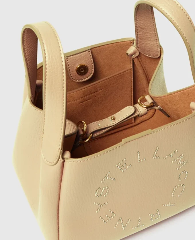 Borsa a tracolla con doppio manico e logo Borsa a tracolla con doppio manico e logo