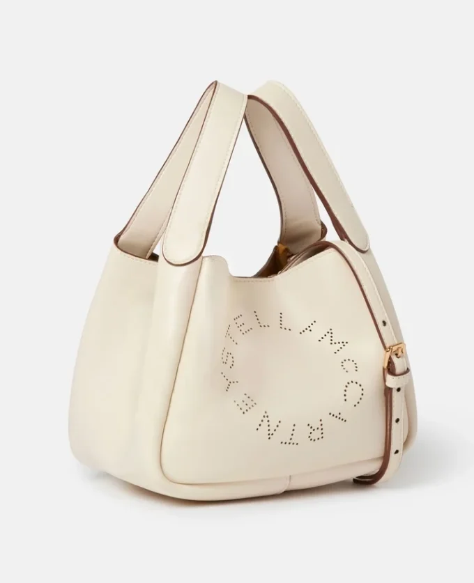 Borsa a tracolla con doppio manico e logo Borsa a tracolla con doppio manico e logo