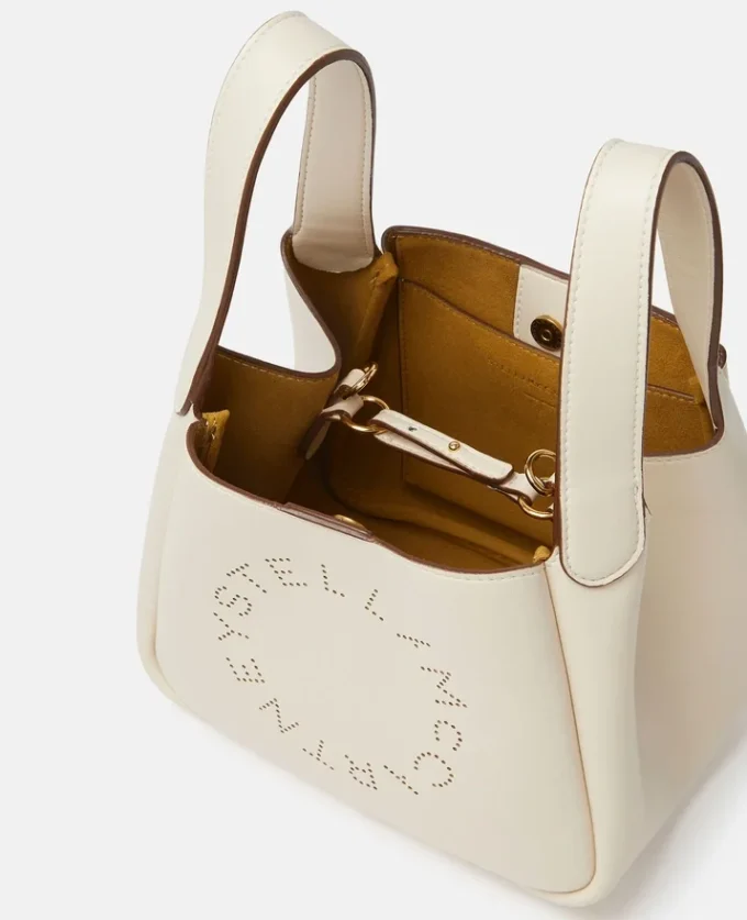 Borsa a tracolla con doppio manico e logo Borsa a tracolla con doppio manico e logo