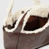 Borsa a tracolla con fodera in peluche con logo Borsa a tracolla con fodera in peluche con logo