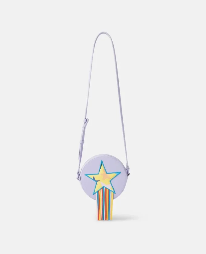 Borsa a tracolla con frange e stampa a stelle Borsa a tracolla con frange e stampa a stelle