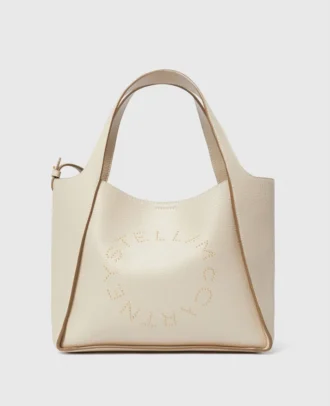 Borsa a tracolla con manico superiore e logo