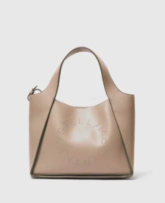 Borsa a tracolla con manico superiore e logo
