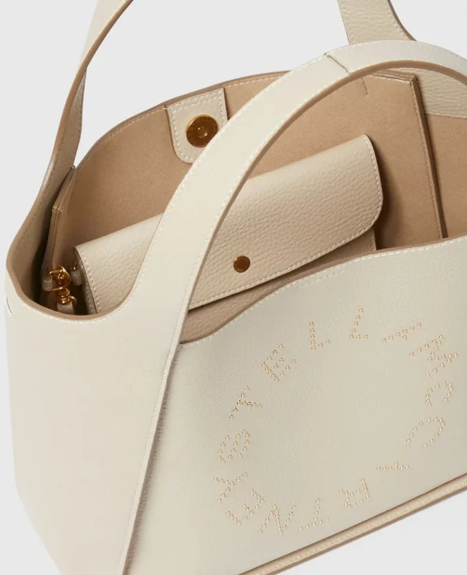 Borsa a tracolla con manico superiore e logo Borsa a tracolla con manico superiore e logo