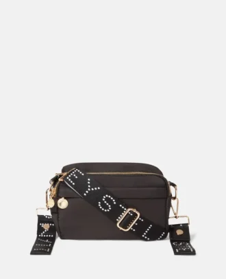 Borsa a tracolla con nastro con logo