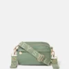 Borsa a tracolla con nastro con logo