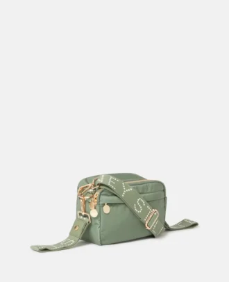Borsa a tracolla con nastro con logo