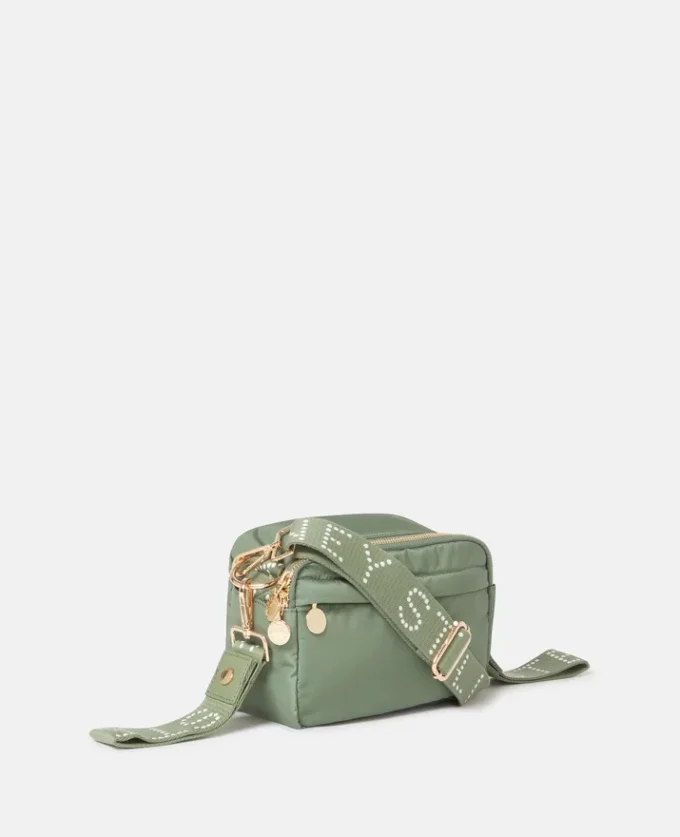 Borsa a tracolla con nastro con logo