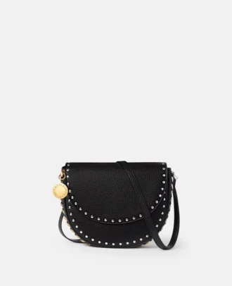 Borsa a tracolla con patta media Frayme Studded Grainy Alter Mat