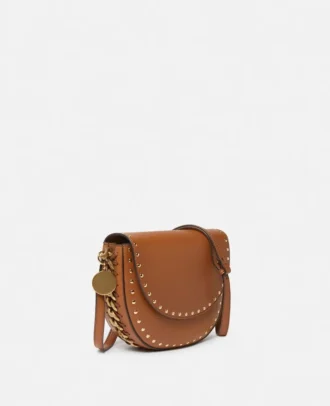 Borsa a tracolla con patta media Frayme Studded Grainy Alter Mat