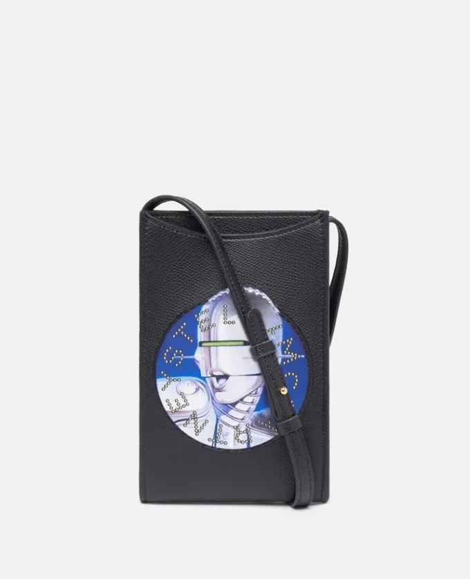 Borsa a tracolla con stampa robot sexy e texture granulosa Borsa a tracolla con stampa robot sexy e texture granulosa