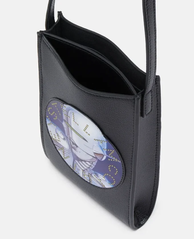 Borsa a tracolla con stampa robot sexy e texture granulosa Borsa a tracolla con stampa robot sexy e texture granulosa