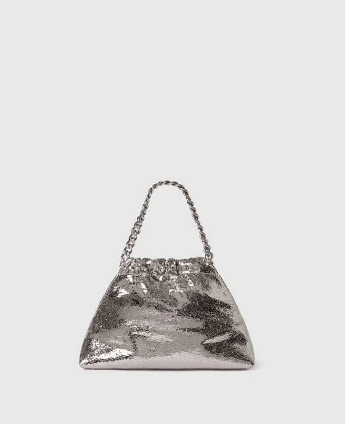 Borsa a tracolla Falabella con coulisse metallica craquelé Borsa a tracolla Falabella con coulisse metallica craquelé
