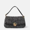 Borsa a tracolla imbottita in tweed S-Wave Borsa a tracolla imbottita in tweed S-Wave
