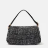 Borsa a tracolla imbottita in tweed S-Wave Borsa a tracolla imbottita in tweed S-Wave