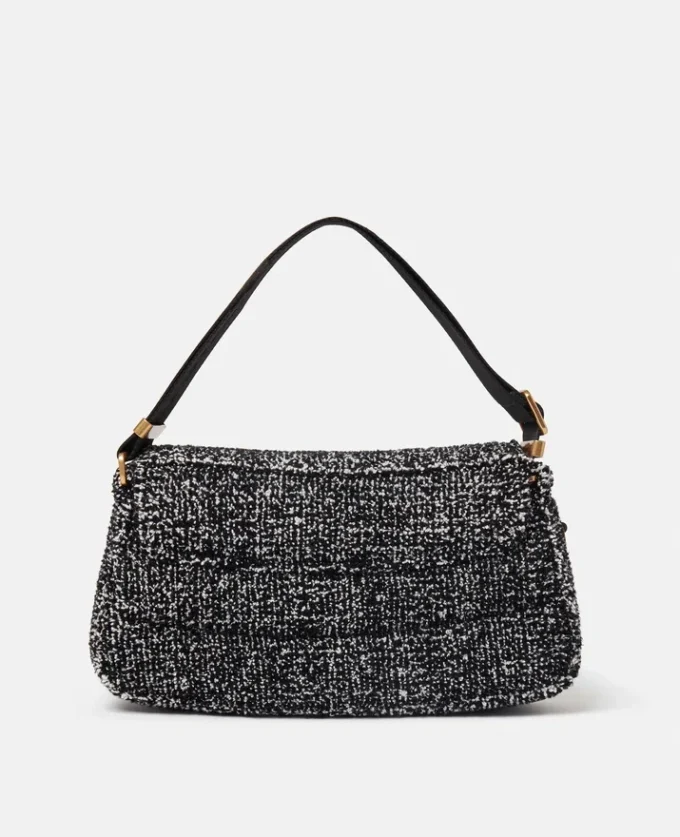 Borsa a tracolla imbottita in tweed S-Wave Borsa a tracolla imbottita in tweed S-Wave