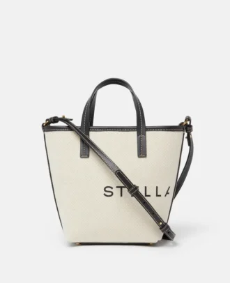 Borsa a tracolla in tela con logo