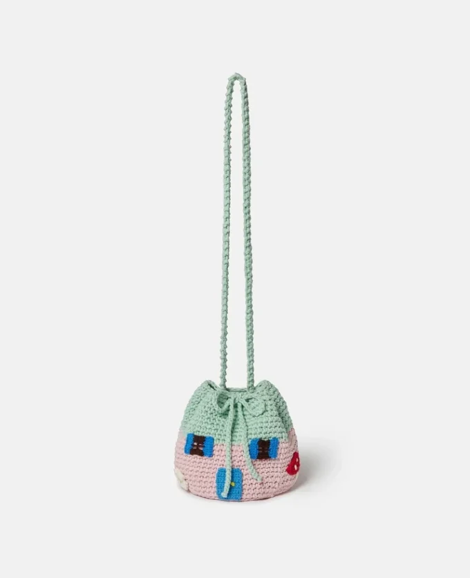 Borsa a tracolla lavorata all’uncinetto Toadstool House Borsa a tracolla lavorata all’uncinetto Toadstool House