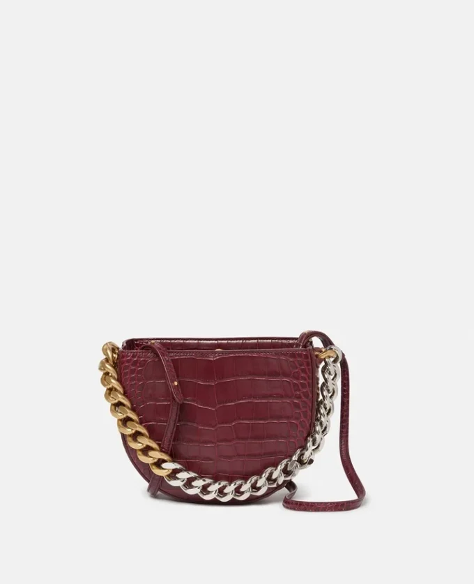 Borsa a tracolla piccola Frayme con effetto coccodrillo goffrato Borsa a tracolla piccola Frayme con effetto coccodrillo goffrato