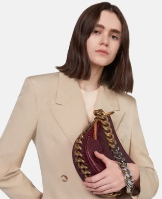 Borsa a tracolla piccola Frayme con effetto coccodrillo goffrato