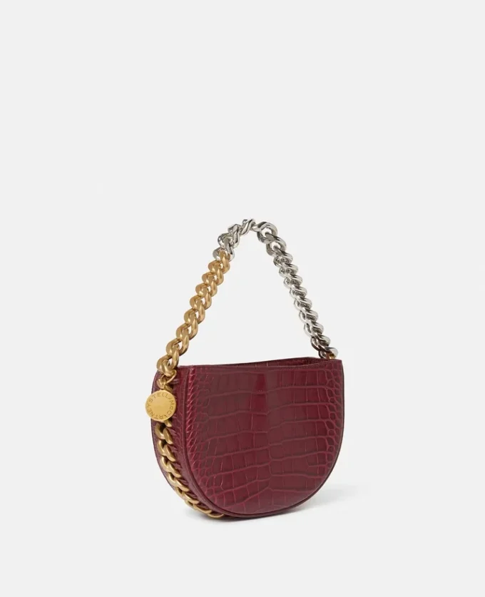 Borsa a tracolla piccola Frayme con effetto coccodrillo goffrato Borsa a tracolla piccola Frayme con effetto coccodrillo goffrato