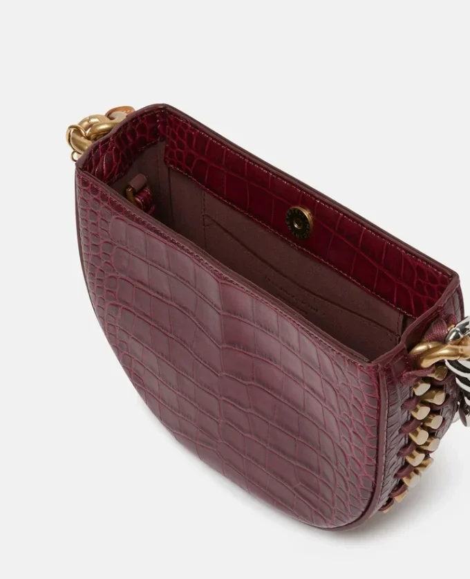 Borsa a tracolla piccola Frayme con effetto coccodrillo goffrato Borsa a tracolla piccola Frayme con effetto coccodrillo goffrato