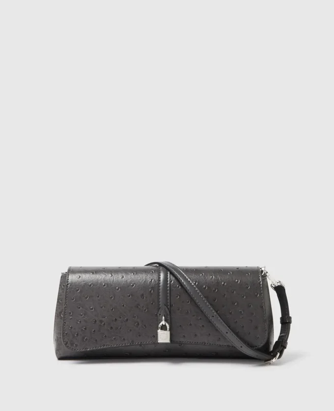 Borsa a tracolla pochette Ryder in struzzo Borsa a tracolla pochette Ryder in struzzo