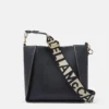 Borsa a tracolla quadrata con logo