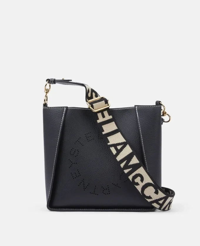 Borsa a tracolla quadrata con logo
