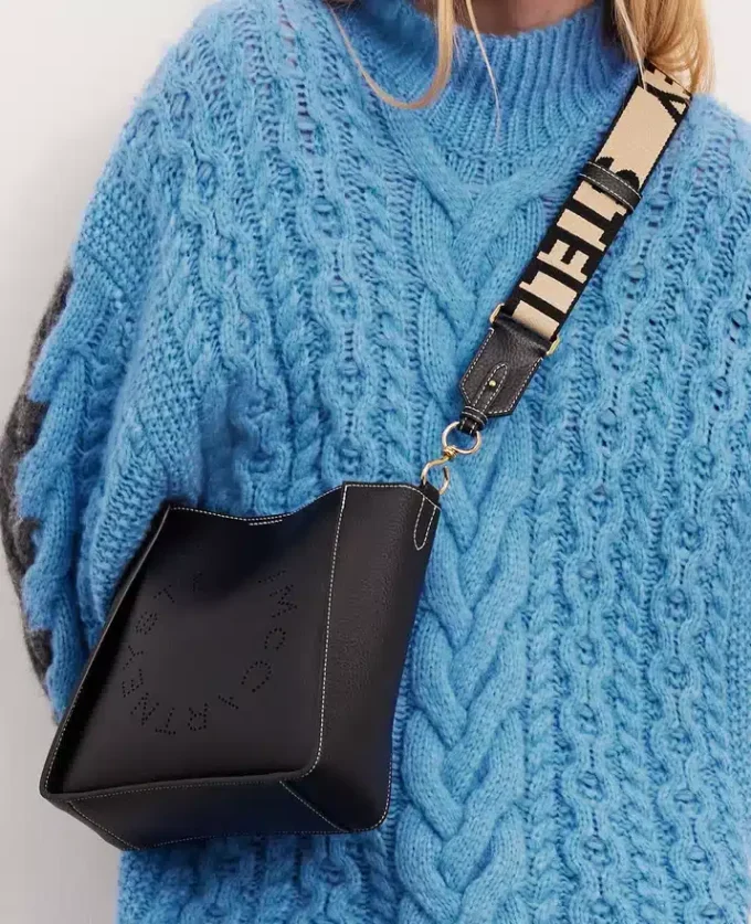 Borsa a tracolla quadrata con logo