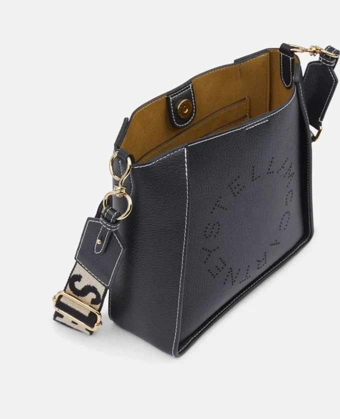 Borsa a tracolla quadrata con logo