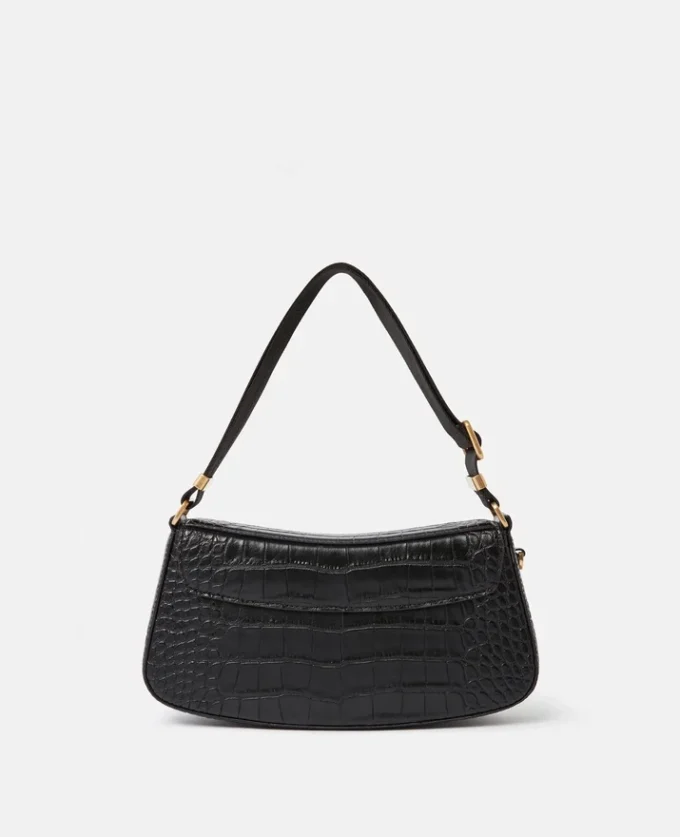Borsa a tracolla S-Wave con effetto coccodrillo goffrato Borsa a tracolla S-Wave con effetto coccodrillo goffrato
