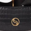 Borsa a tracolla S-Wave con effetto coccodrillo goffrato Borsa a tracolla S-Wave con effetto coccodrillo goffrato