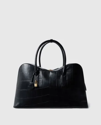 Borsa da weekend Ryder con stampa coccodrillo