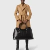 Borsa da weekend Ryder con stampa coccodrillo