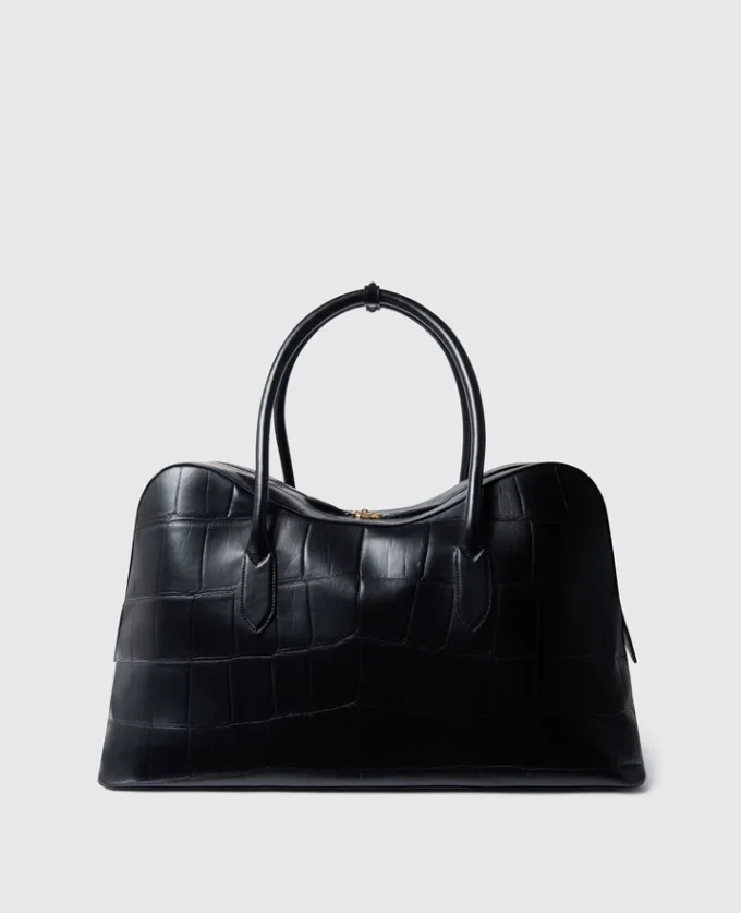 Borsa da weekend Ryder con stampa coccodrillo