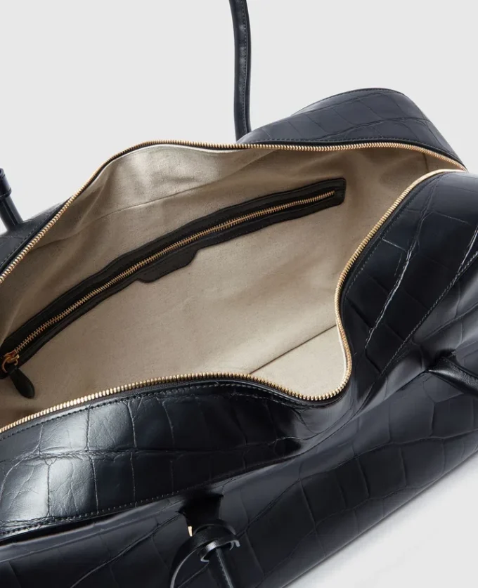 Borsa da weekend Ryder con stampa coccodrillo